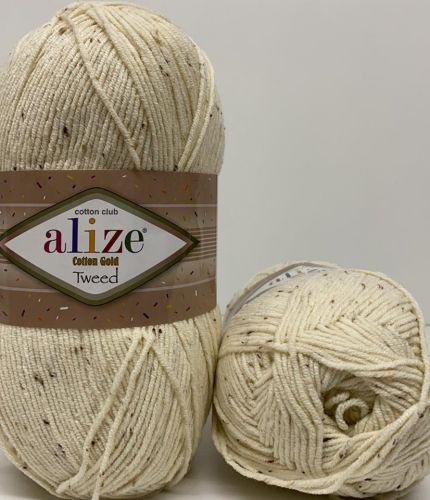 Alize Cotton Gold Tweed 1 - Cream