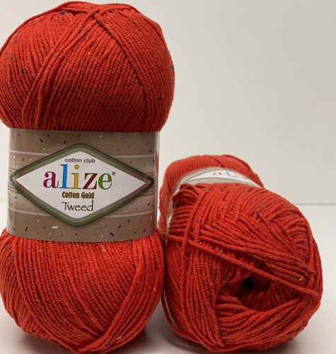 Alize Cotton Gold Tweed 243 - Red