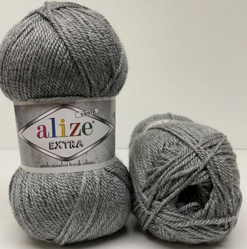 9 Alize Extra 21 (100% ακρυλικο) - Grey Melange