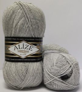 Alize Superlana Klasik 208 - Light Grey Melange