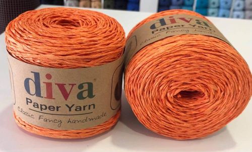 Ψαθί Diva Paper Yarn 979 - Orange