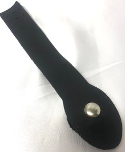 Αξεσουάρ Τσάντας 12 - Γλώσσα με κουμπί Μαύρο 18cm