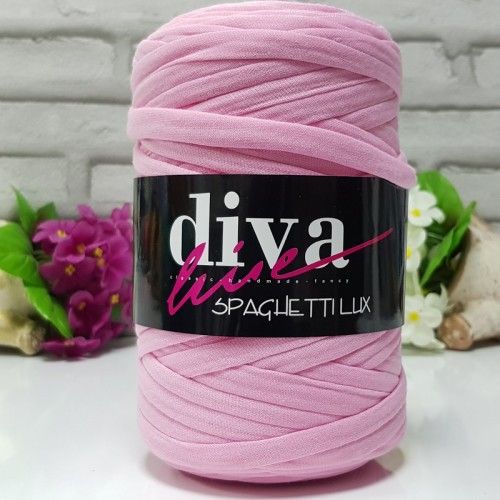 6 Diva Spaghetti Lux Νημα Ομοιόμορφο 163 - Pink (T-shirt Yarn)