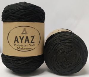 Ayaz Polyester Soft Makrame 1217 - Black