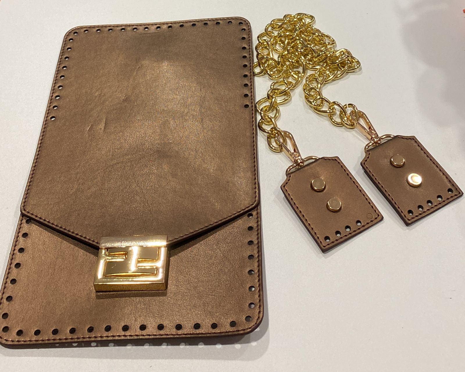 Crossbody Shoulder Bag Set 18*15Cm 4 - Beige - Gold